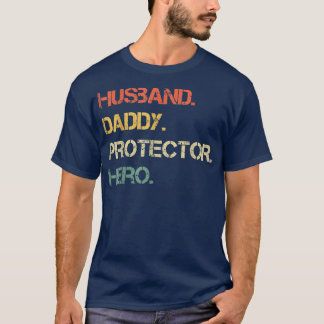 husband daddy protector hero fathers day usa  Gran T-Shirt