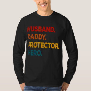 Husband Daddy Protector Hero Father's Day Vintage T-Shirt