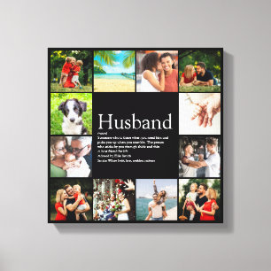 Husband Definition Quote Photo Collage Canvas Print