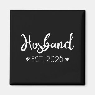 Husband Est 2026 Married Couple Wedding Party Magnet
