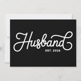Husband Est 2026 Wedding Just Married Honeymoon Invitation