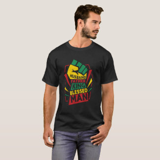 Husband Father King Blessed Black Dad T-Shirt