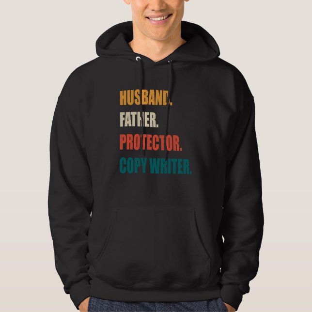 Husband Father Protector  Writer Hoodie (Front)