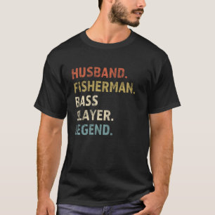 Husband, Fisherman - Birthday Gifts for Men, Dad, T-Shirt