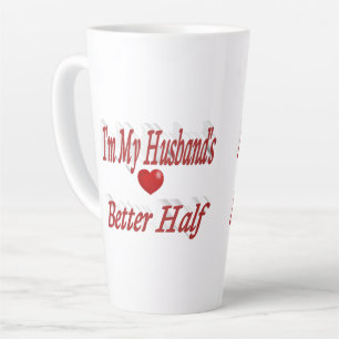 Husband funny quote red text latte mug