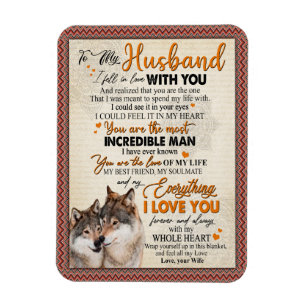Husband Gift   Letter To My Husband From Wife Magnet