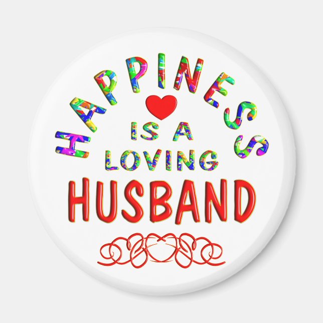 Husband Happiness Magnet (Front)