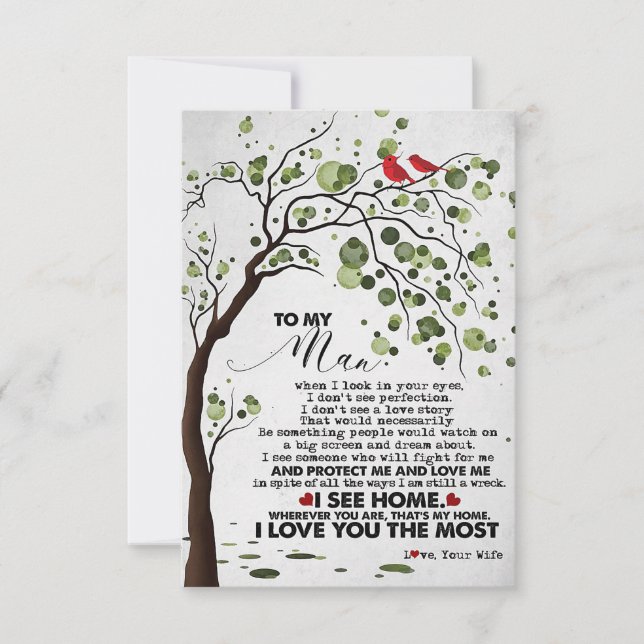 Husband I Love Husband So Much Thank You Card (Front)