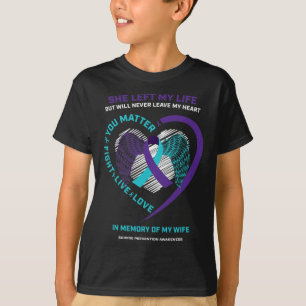Husband In Memory Of My Wife Suicide Prevention Aw T-Shirt