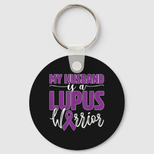 Husband is A Lupus Warrior Family Support Mama Keychain