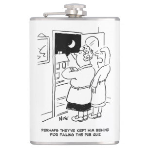 Husband Late Home From the Pub Hip Flask