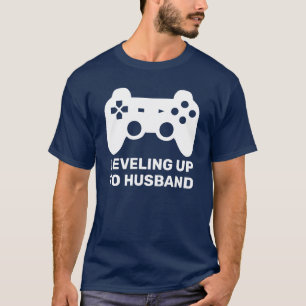 Husband Level   Funny Wedding Gamer T-Shirt