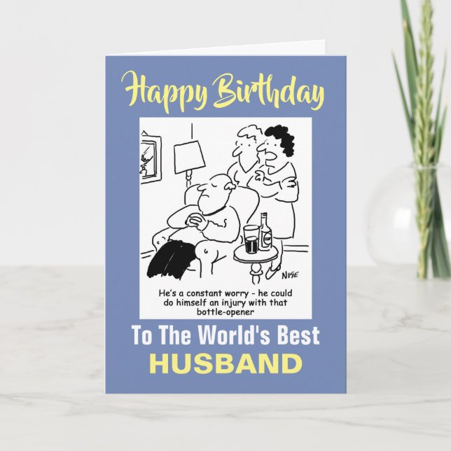 Husband Likes Beer The Word's Best Husband Card (Front)