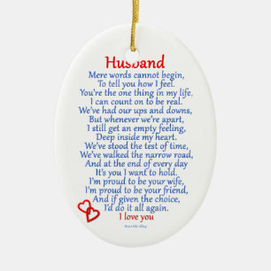 Husband Love Ceramic Ornament