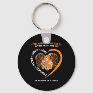 Husband Men In Memory Of My Wife Leukaemia Awarene Keychain