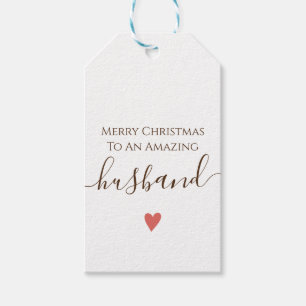 Husband Merry Chirstmas  Gift Tags