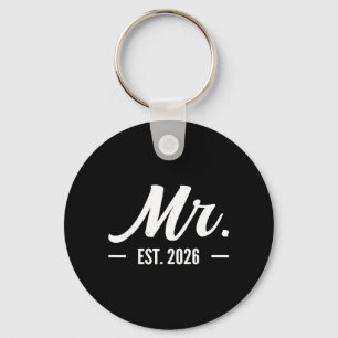 Husband Mr Est 2026 Married Wedding Bridal Party Keychain