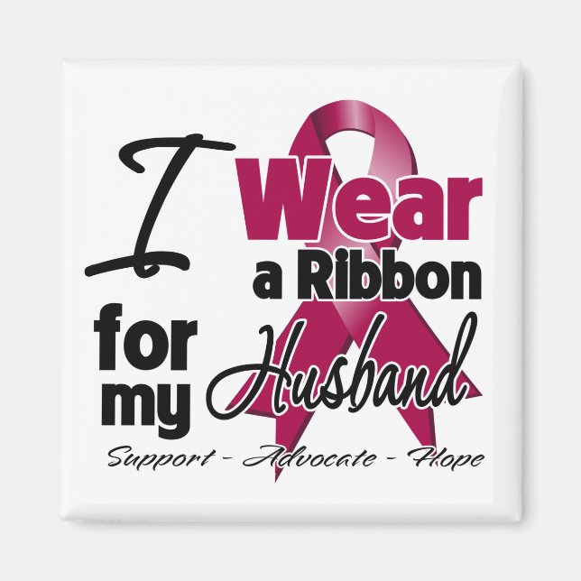 Husband - Multiple Myeloma Ribbon Magnet (Front)