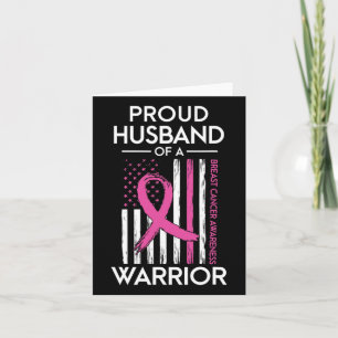 Husband Of A Warrior Breast Cancer Awareness Suppo Card