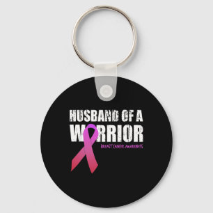 Husband Of A Warrior Breast Cancer Awareness Suppo Keychain
