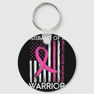 Husband Of A Warrior Breast Cancer Awareness Suppo Keychain