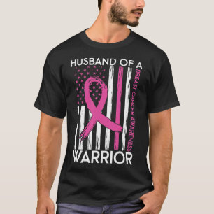 Husband Of A Warrior Breast Cancer Awareness Suppo T-Shirt