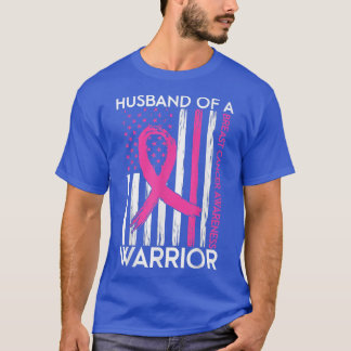 Husband Of A Warrior Breast Cancer Awareness Suppo T-Shirt