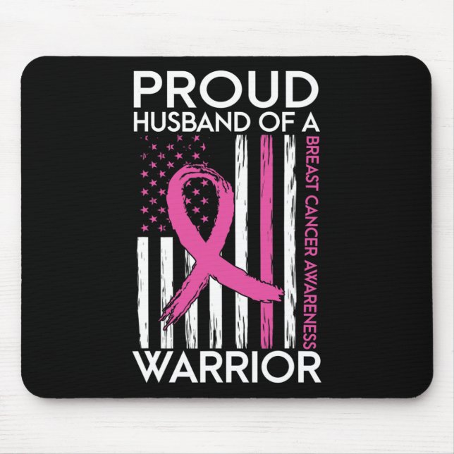 Husband Of A Warrior Breast Cancer Support Squad  Mouse Pad (Front)