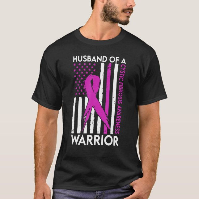 Husband Of A Warrior Cystic Fibrosis Awareness Sup T-Shirt (Front)