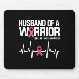 Husband Of A Warrior Pink Ribbon Breast Cancer Awa Mouse Pad