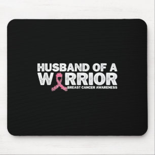 Husband Of A Warrior Pink Ribbon Breast Cancer Awa Mouse Pad