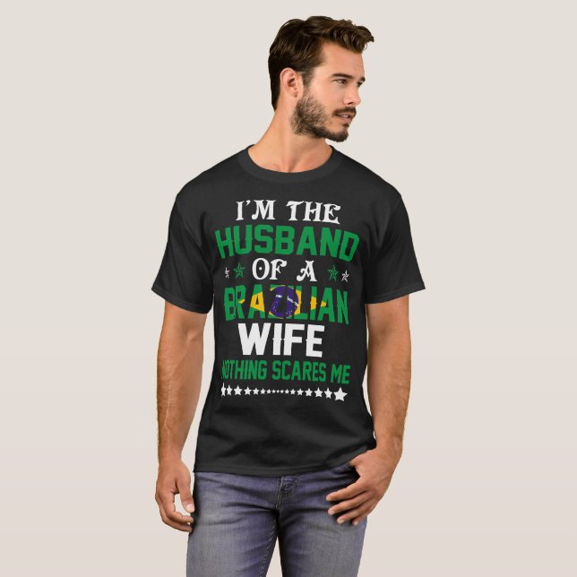 Husband Of Brazilian Wife Valentine Gift T-Shirt (Front Full)