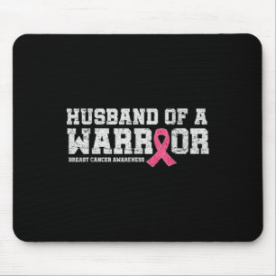 Husband Of Warrior Pink Ribbon Breast Cancer Aware Mouse Pad