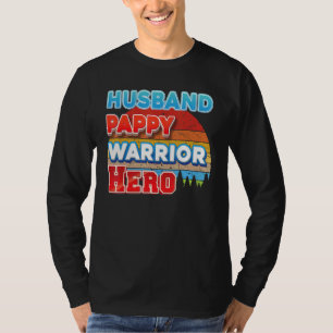 Husband Pappy Warrior Hero Father Day Vintage Retr T-Shirt