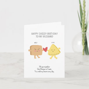 Husband Personalized Cheesy Birthday Card