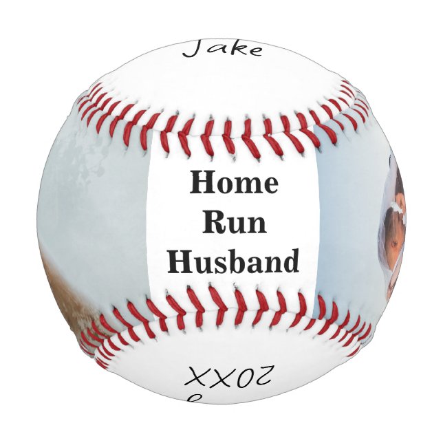 Husband Personalized Photos Baseball  (Front)