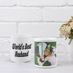 Husband Photo with black text Coffee Mug