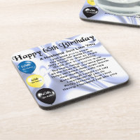 Husband Poem 65th Birthday Coaster Zazzle