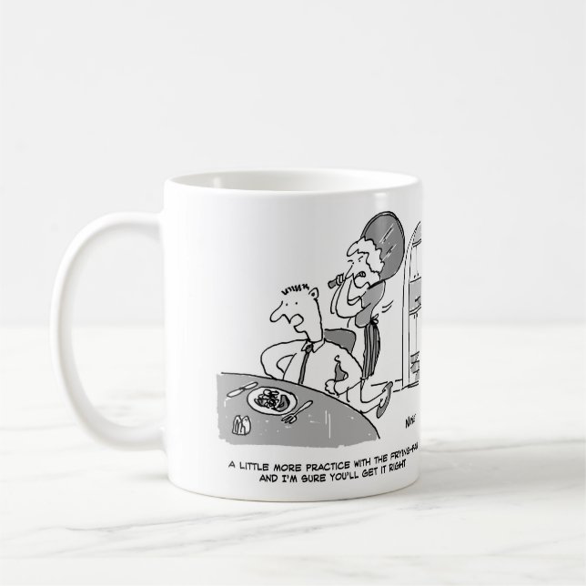 Husband Says Wife needs more Practise Cooking Coffee Mug (Left)