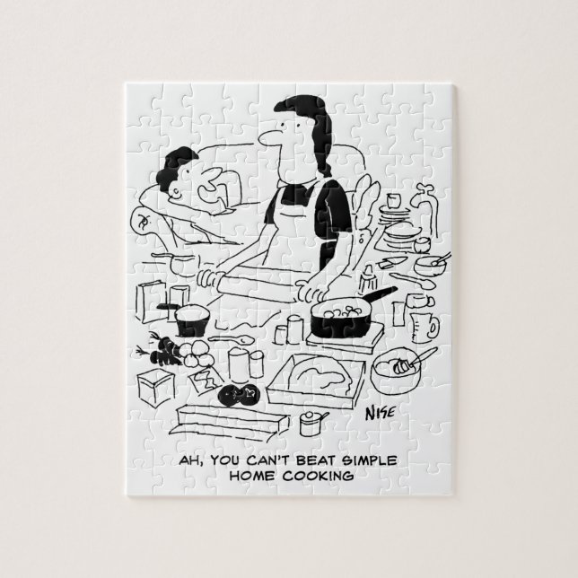 Husband says "You Can't Beat Simple Home Cooking", Jigsaw Puzzle (Vertical)