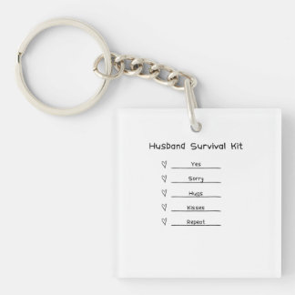 Husband Survival Kit cute Keychain