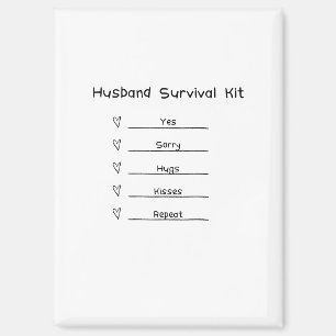 Husband Survival Kit cute Magnet