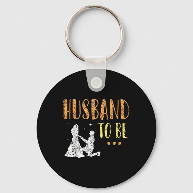 Husband To Be Bride Bachelor Groom Party Team  Keychain (Front)