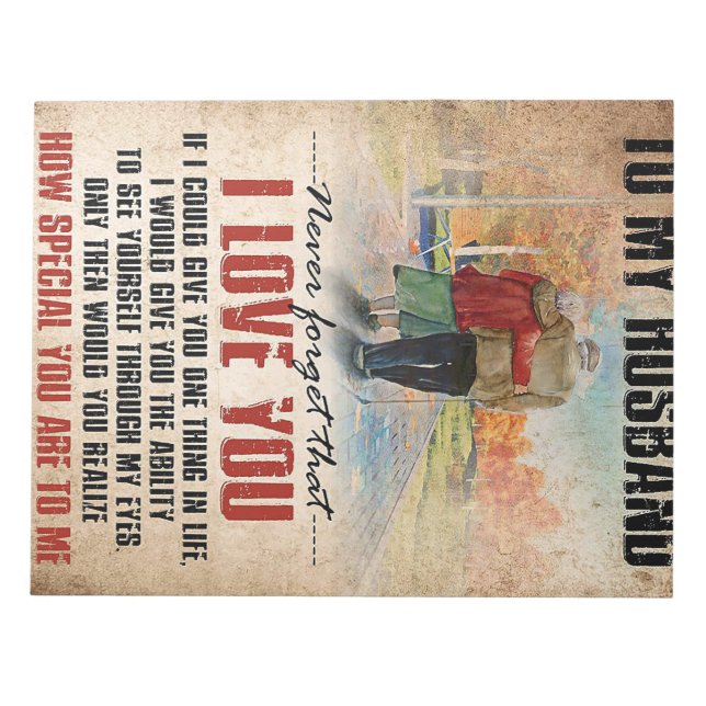 Husband To My Husband Never Forget Notepad (Front)