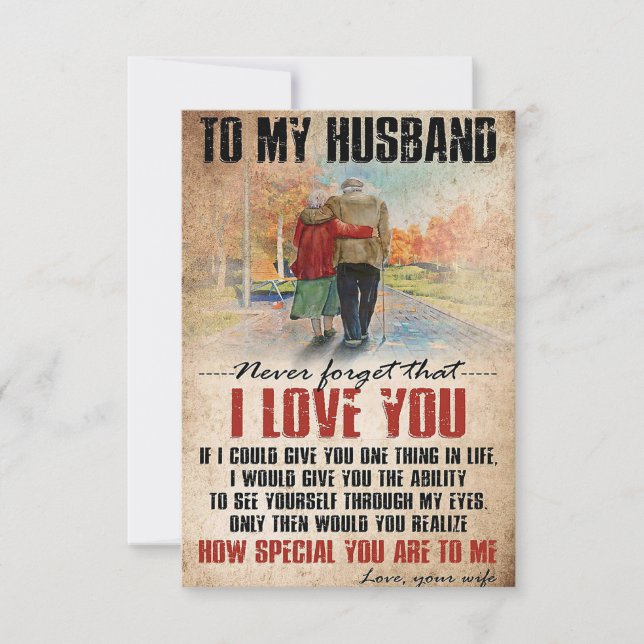 Husband To My Husband Never Forget RSVP Card (Front)