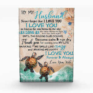 Husband To My Husband Turtle Photo Block