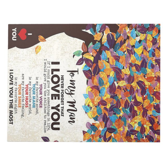 Husband To My Man I Love Husband Notepad (Front)