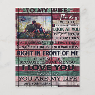 Husband To My Wife Letter Love Quotes Gift Flyer