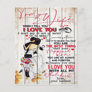 Husband To My Wife Letter Lovely Present Flyer