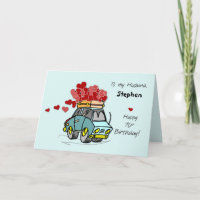 Husband Turning Seventy Birthday Car Load Hearts